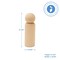Wood Peg Doll People Unfinished Multiple Sizes Dad, for Crafts & Play | Woodpeckers